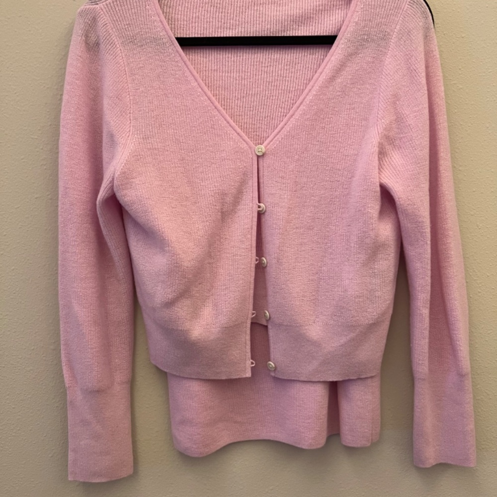 JCREW FEATHERWEIGHT CASHMERE CROPPED CARDIGAN SWEATER SET
Sz M / FROSTY LAVENDER - Picture 2 of 13